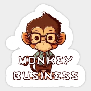 monkey business Sticker